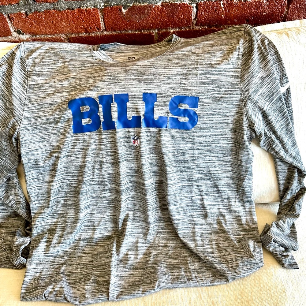 Nike Gray NFL Buffalo Bills long sleeve tee
